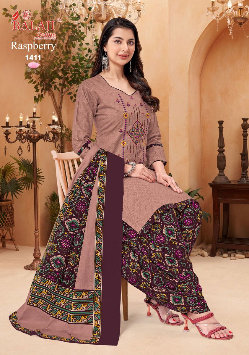 Balaji Rasberry Vol 14 Embroidery Cotton Dress Material Catalog
